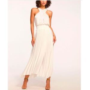 Ramy Brook Women's Arina Sleeveless Pleated Maxi Dress White Sz 0 NWT 645